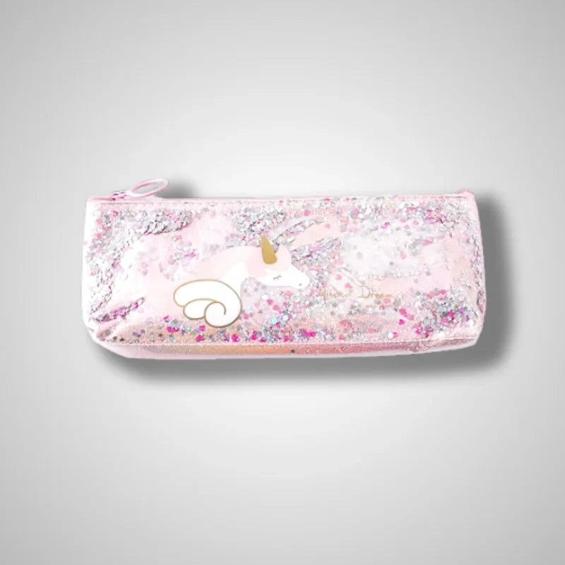 Trousse paillettes licorne