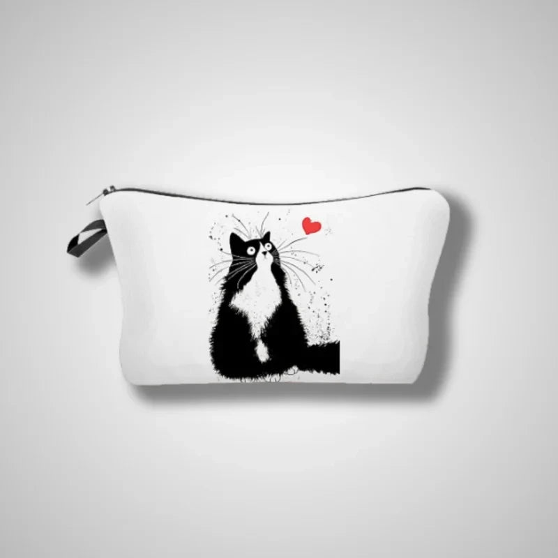 Trousse chat cœur