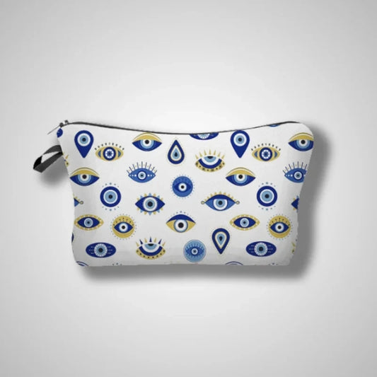 Trousse oeil bleu et jaune