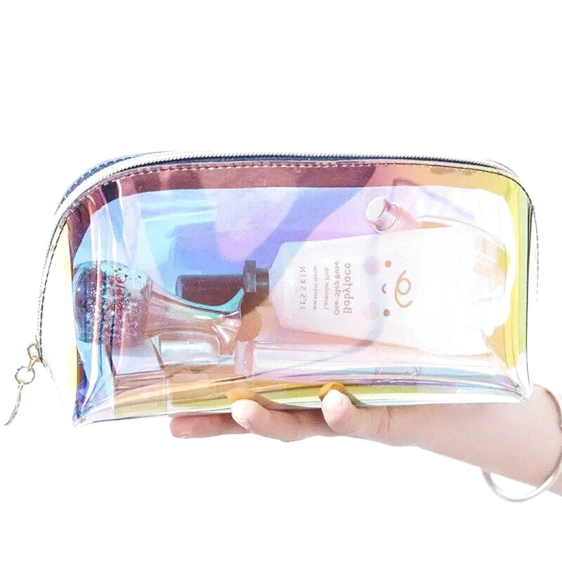 Trousse transparente holographique